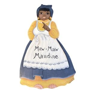 Handcrafted/Painted Country Folk Art Wooden Wall Hanging Maw-Maw Signed 1989